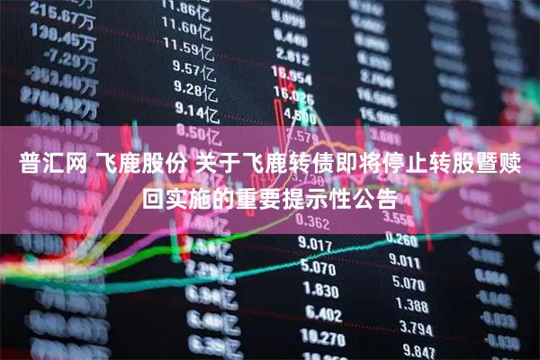普汇网 飞鹿股份 关于飞鹿转债即将停止转股暨赎回实施的重要提示性公告